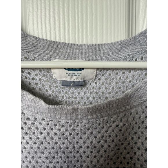 Old Navy Blouse Small Petite Women's Gray Short Sleeve Beach Coverup - Picture 3 of 4